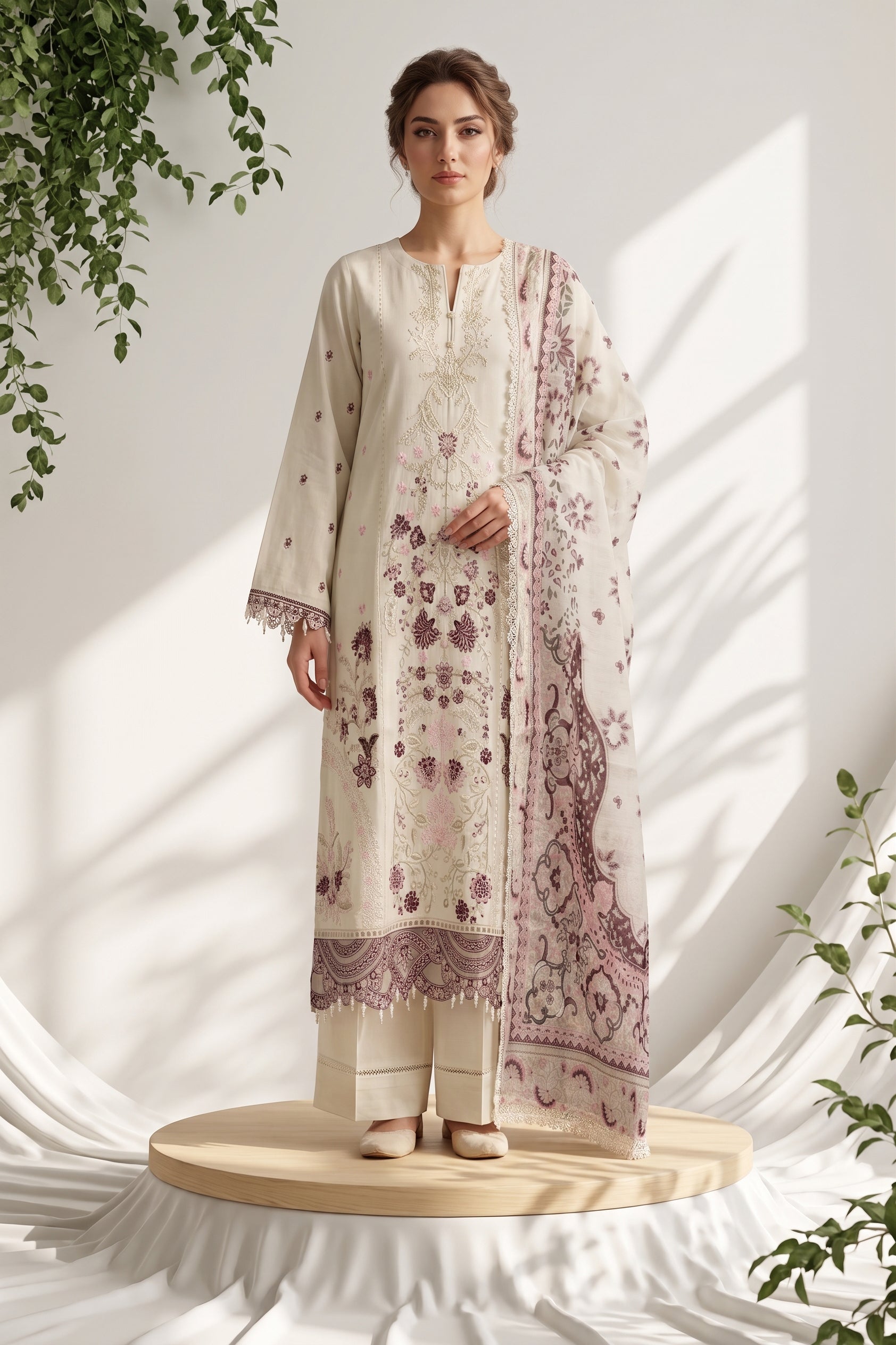 Dewani By Anaya Noor – Embroidered Lawn 3PC