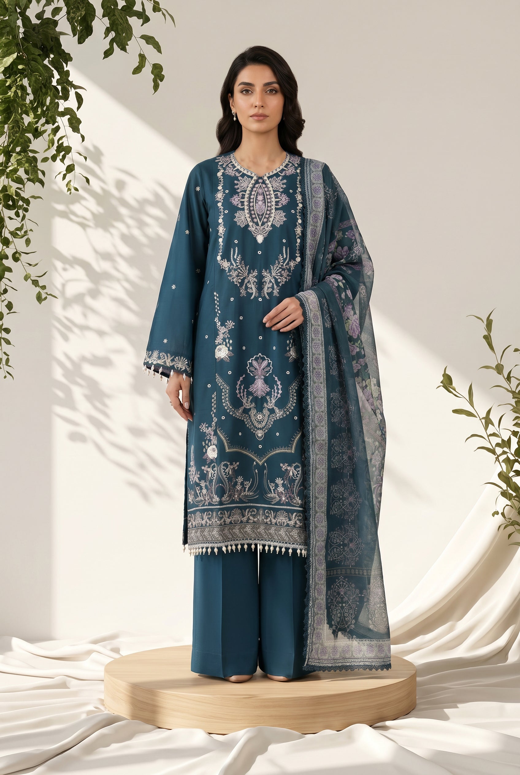 Dewani By Anaya Noor – Embroidered Lawn 3PC