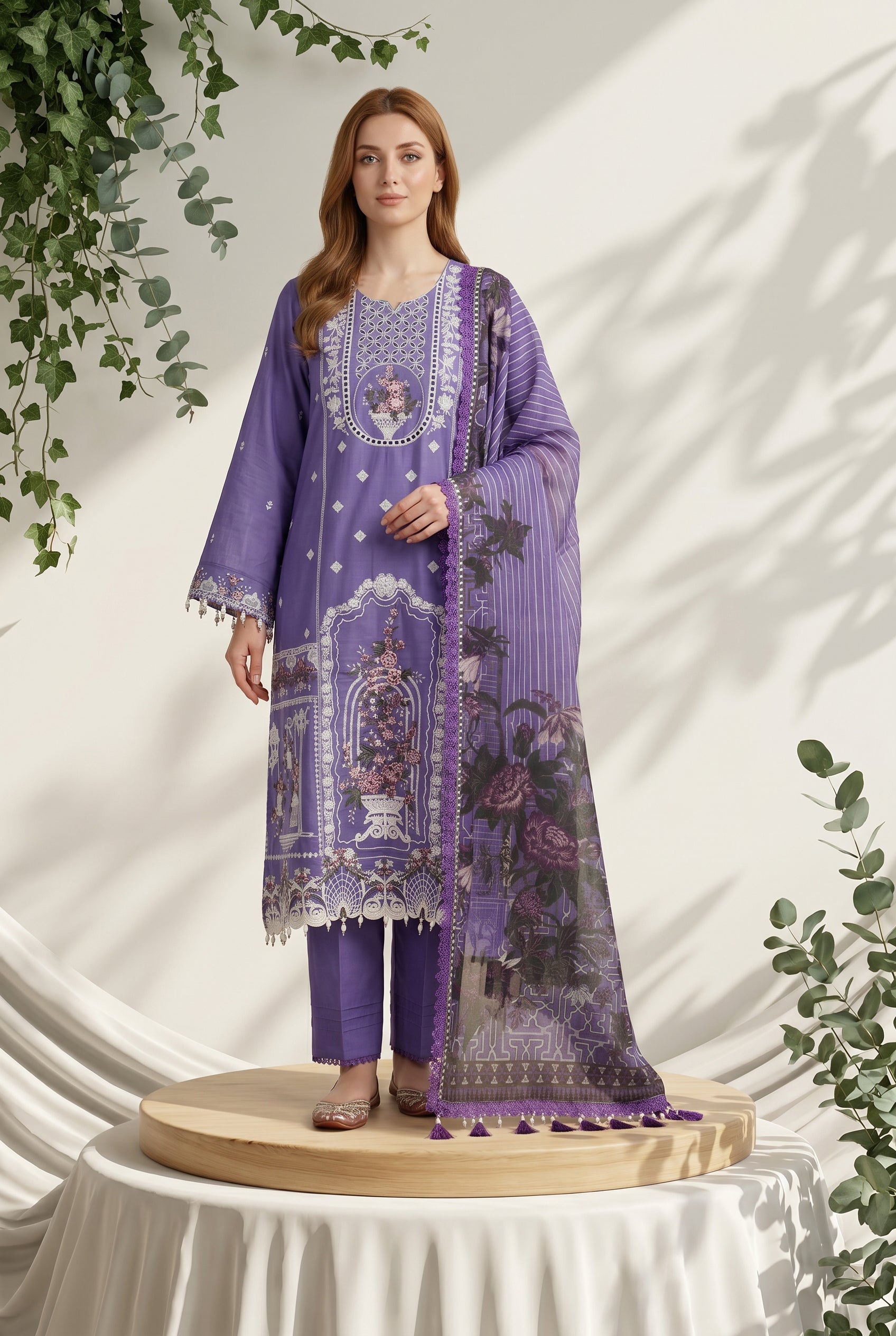 Dewani By Anaya Noor – Embroidered Lawn 3PC