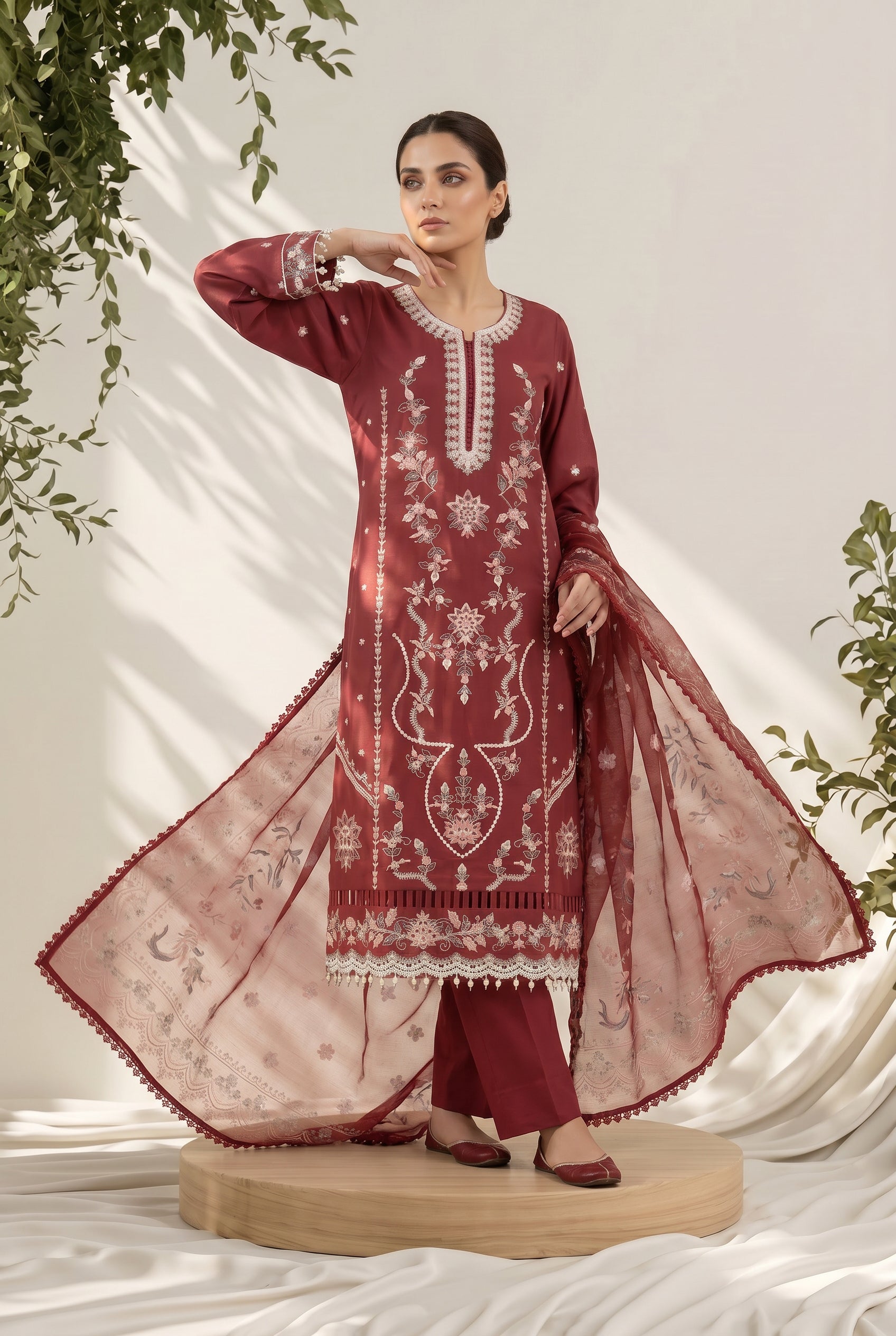 Dewani By Anaya Noor – Embroidered Lawn 3PC