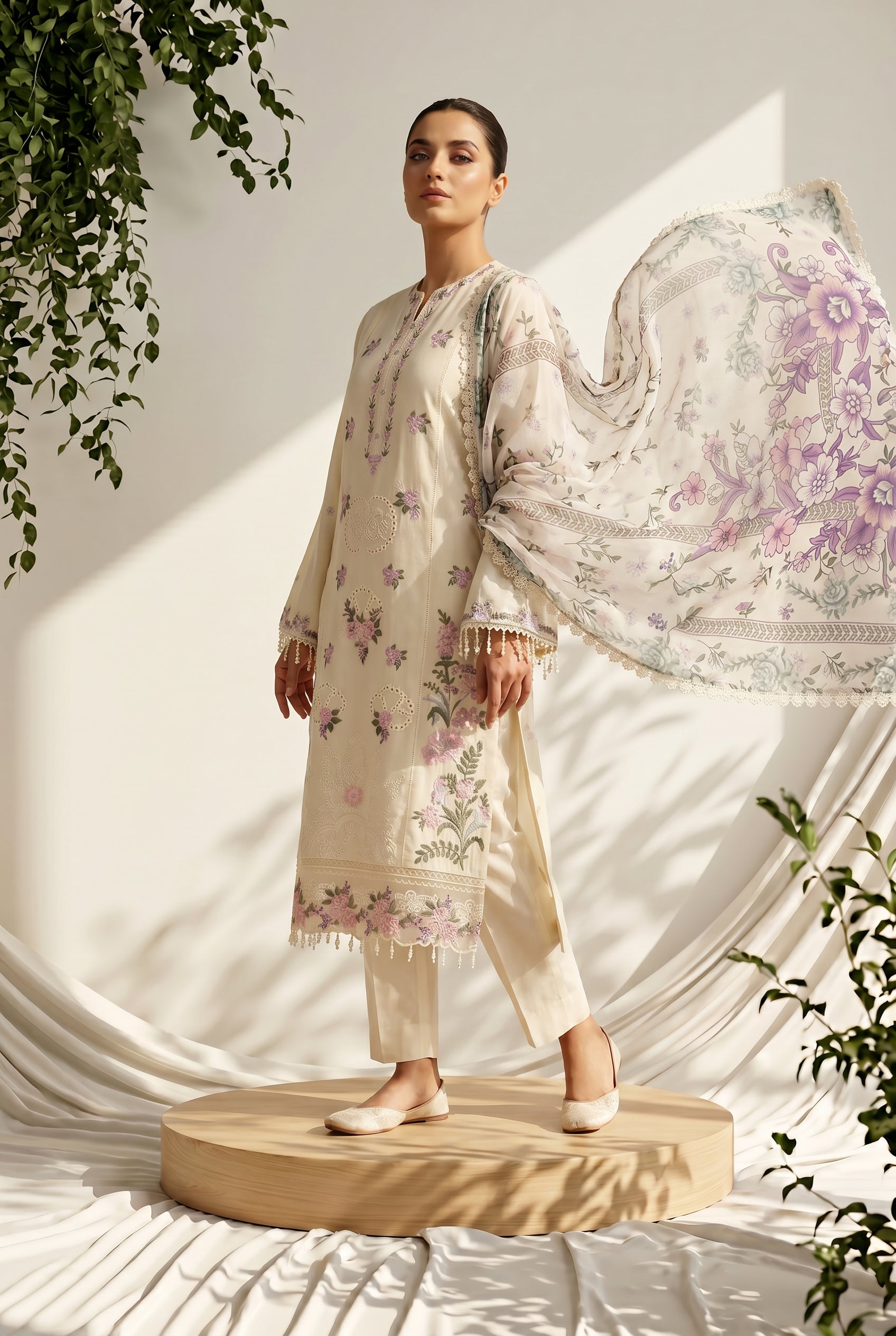 Dewani By Anaya Noor – Embroidered Lawn 3PC
